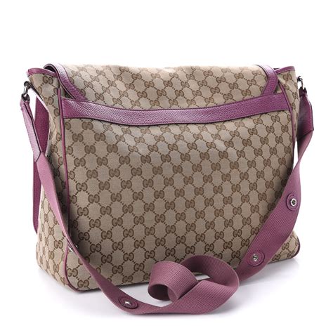 Gucci monogram diaper bag pink